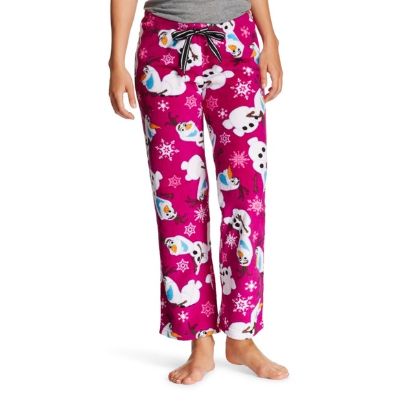 Womens Olaf Fuzzy Pajama Pants 